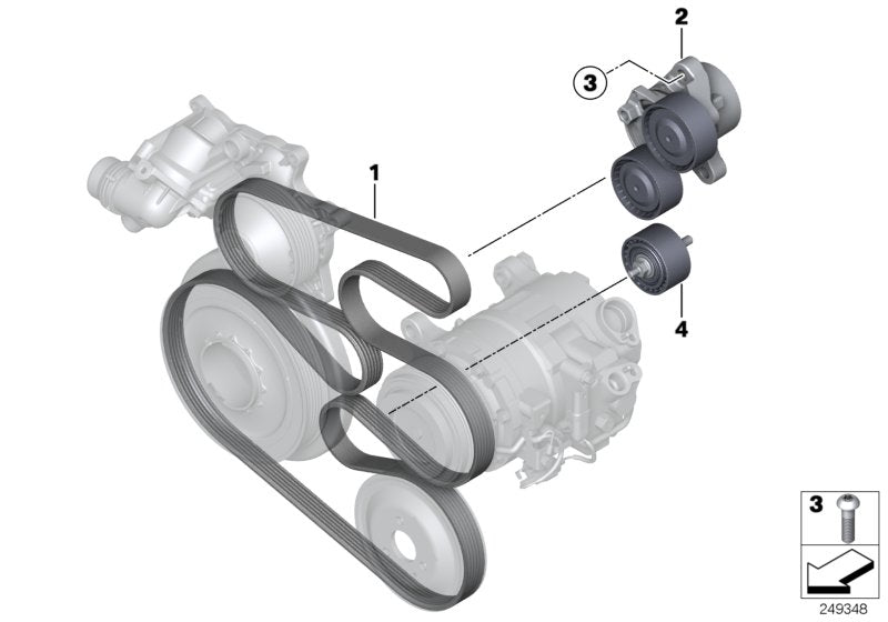 BMW genuine Deflection Pulley for N57 Engine
