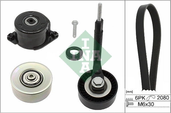 BMW M57N INA V-ribbed Belt SET 529 0314 10
