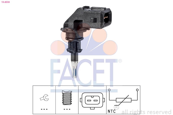 BMW M57 / N57 and more FACET Intake Air Temperature Sensor – 10.4038 / OE OEM BMW 13 62 7 792 203