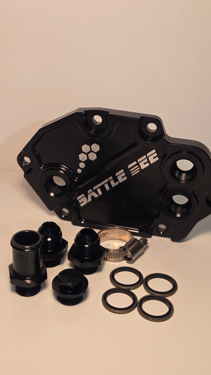 External Oil Cooler Take off Plate for BMW M57N / M57N2 Engines / SKU : M57123