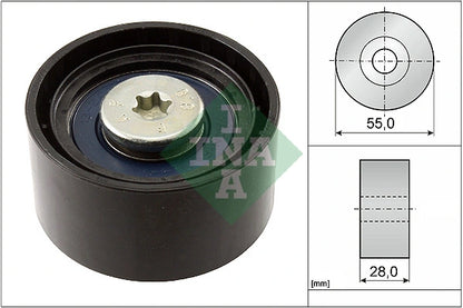 BMW Auxiliary Belt Idler / Guide Pulley – INA 532055610 / BMW 11287800562