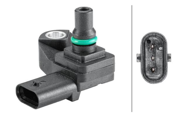 BMW 3.0D N57 Intake Manifold Pressure Sensor HELLA 6PP 358 152-401 13627804742