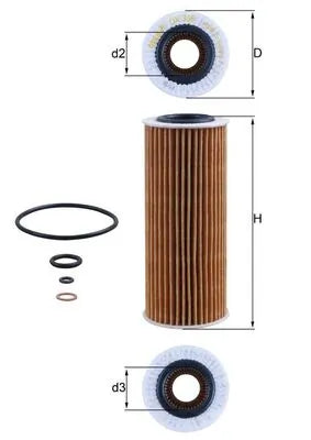 BMW M47 / N47  Engine Oil Filter – MAHLE / KNECHT OX 368D1