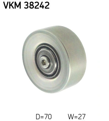 BMW m57/N47 Auxiliary Belt Idler / Guide Pulley – SKF VKM38242